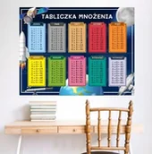 Pomoce naukowe - Tabliczka mnożenia: kosmiczna- na ścianę - miniaturka - grafika 1