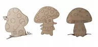 Dekoracje domu - 1X Grzybek Drewniana Dekoracja Do Pokoiku Dziecięcego Boho Wzory Wybór K230 - miniaturka - grafika 1