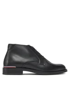Botki męskie - Tommy Hilfiger Trzewiki Core Rwb Hilfiger Lth L Boot FM0FM04804 Czarny - miniaturka - grafika 1