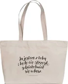 Dewocjonalia - Torba bawełniana eco DUŻA z wersetem Ja jestem z tobą z tobą i będę cię strzegł, gdziekolwiek się udasz - miniaturka - grafika 1