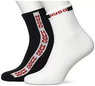 Skarpetki męskie - HUGO Krótkie skarpety, czarny, 46 EU - miniaturka - grafika 1