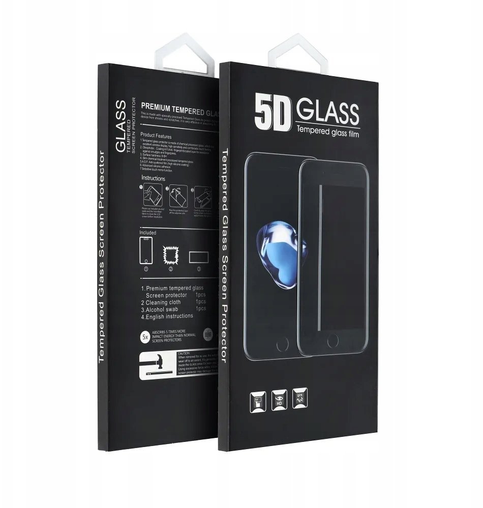 5D Full Glue Tempered Glass - do iPhone 17 Pro MATTE czarny