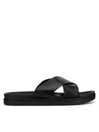 Klapki i japonki męskie - Lanetti Klapki MYL-LANETTI-01 Czarny - miniaturka - grafika 1