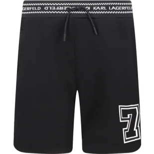 Karl Lagerfeld Kids Szorty | Regular Fit - Spodnie i spodenki dla chłopców - miniaturka - grafika 1