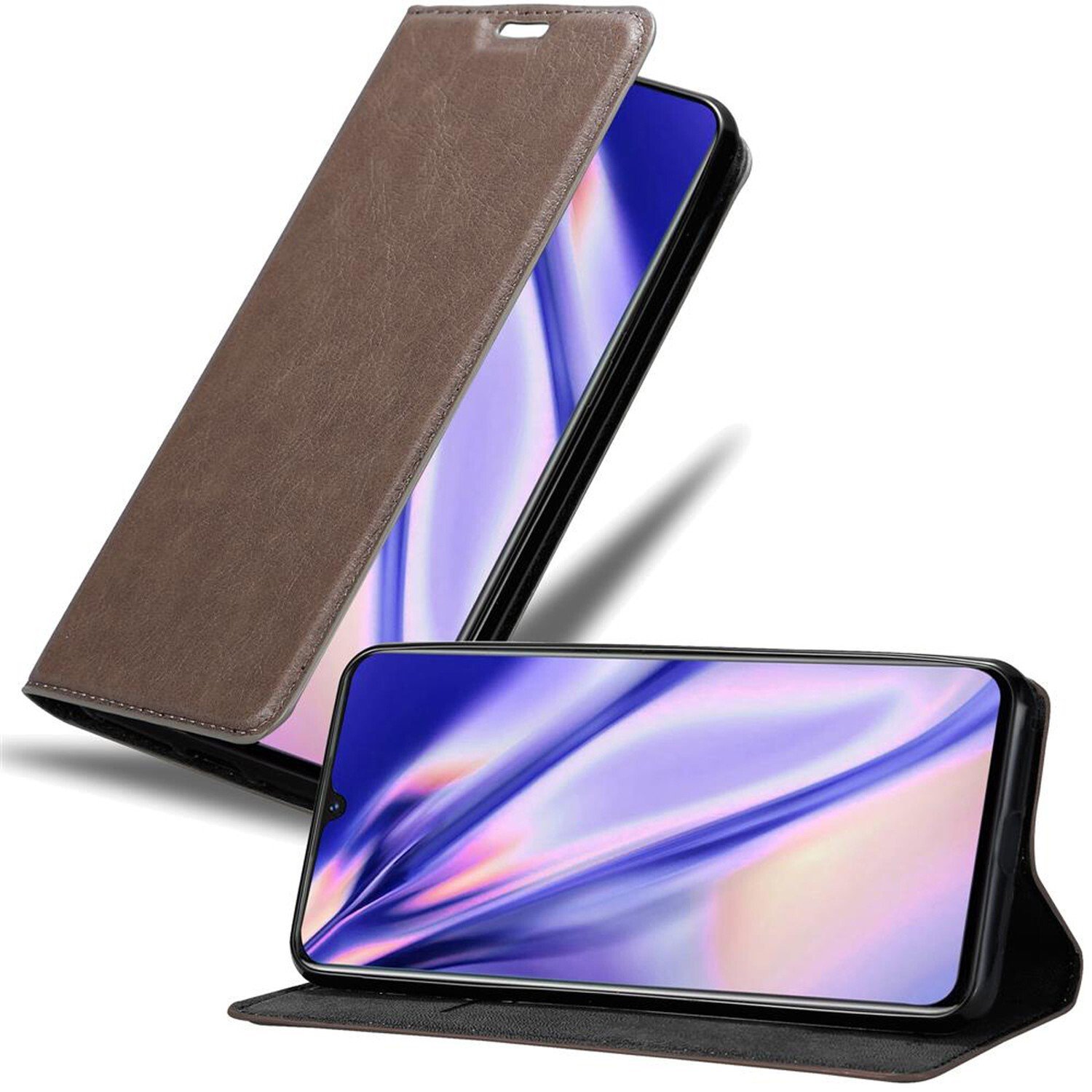 Etui Cadorabo na telefon komórkowy MEIZU NOTE 9 w kolorze COFFEE BROWN z magnetycznym zamknięciem, funkcją podstawki i kieszenią na karty, etui ochronne z klapką w stylu książki