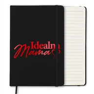 Notesy i bloczki - NOTES CZARNY Z GUMKĄ A5 LINIE NA PREZENT DLA IDEALNEJ MAMA RED WIELE WZORÓW - miniaturka - grafika 1