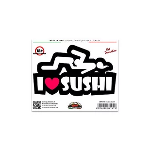 4R Quattroerre.it 6161 Naklejka 'I Love Sushi', 10 x 12 cm - Akcesoria motocyklowe - miniaturka - grafika 1