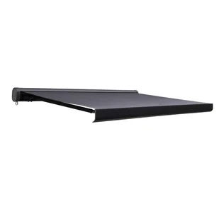 Naterial Markiza zewnętrzna manualna z wysuwanym ramieniem Loby 3x2 metra antracytowa - Markizy - miniaturka - grafika 1