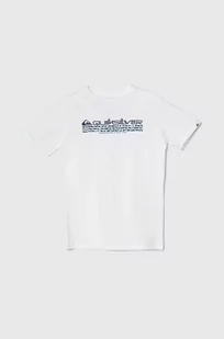 Quiksilver t-shirt bawełniany dziecięcy OMNIFILLYTH kolor biały z nadrukiem - Koszulki dla chłopców - miniaturka - grafika 1