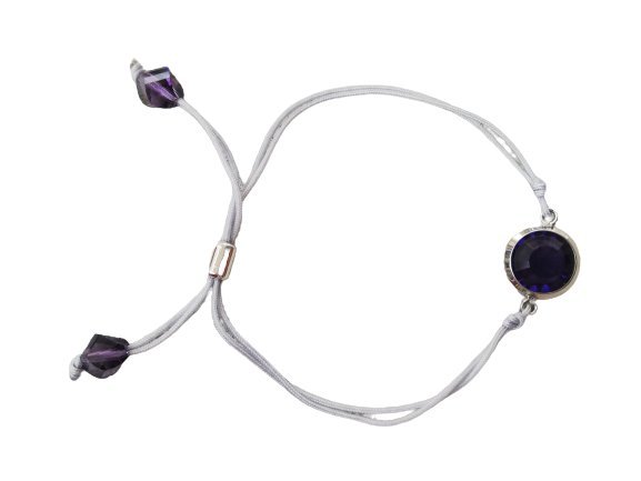 Regulowana Szara Bransoletka Oczko Koralik Stal