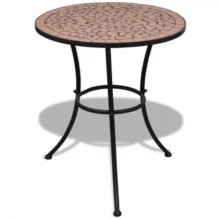 vidaXL vidaXL Mozaikowy stolik 60 cm Terracotta - Stoły ogrodowe - miniaturka - grafika 1