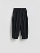 Moda i Uroda OUTLET - Reserved - Spodnie barrel leg - czarny - miniaturka - grafika 1