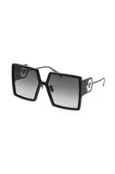 Okulary przeciwsłoneczne - Philipp Plein okulary przeciwsłoneczne damskie kolor czarny - miniaturka - grafika 1
