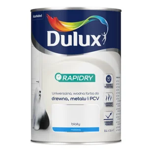 Farba akrylowa Dulux Rapidry 1 l MAT biały - Emalie - miniaturka - grafika 1