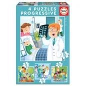 Puzzle - Educa 17146 Progressive Puzzles i Want to be 12 + 16 + 20 + 25"""""""""""""""" - miniaturka - grafika 1