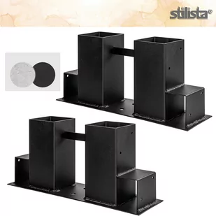 CZARNY STOJAK NA DREWNO KOMINKOWE WSPORNIK PROFILE - Akcesoria kominkowe - miniaturka - grafika 2