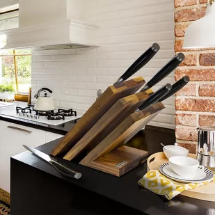 3-elementowy Blok Magnetyczny Z Drewna Orzechowego Venezia Artelegno - Noże kuchenne - miniaturka - grafika 3