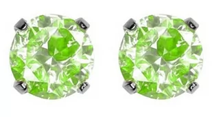 Kolczyki cubic zirconia neon green w pazurkach srebrne system 75 7592 0162 - Piercing - miniaturka - grafika 1