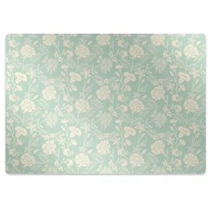 Podkładka pod krzesło Białe kwiaty 100x70 cm - Podnóżki, podpórki, podkładki - miniaturka - grafika 1