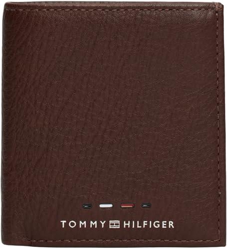 Tommy Hilfiger Męski portfel TH Premium Trifold AM0AM12756 Bifold Wallet, brązowy, jeden rozmiar, Brązowy, rozmiar uniwersalny