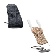 Leżaczki i huśtawki - BABYBJORN leżaczek BLISS MESH - Antracytowy/Leopard + poszycie do leżaczka Balance Bliss Beż/Leopard, Cotton scandinavian-baby-9375-0 - miniaturka - grafika 1