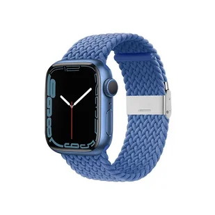 Crong Wave Band  Pleciony pasek do Apple Watch 42/44/45/49 mm (niebieski) - Akcesoria do smartwatchy - miniaturka - grafika 2