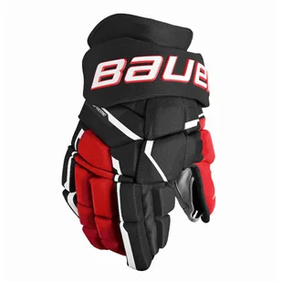Rękawice hokejowe Bauer Supreme MACH Black/Red Intermediate 13 cali - Hokej - miniaturka - grafika 1