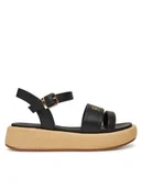 Espadryle damskie - Tommy Hilfiger Espadryle T3A2-33793-0326 S Czarny - miniaturka - grafika 1