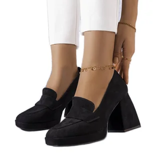 Czarne wysokie czółenka Vinceza - Czółenka - miniaturka - grafika 1