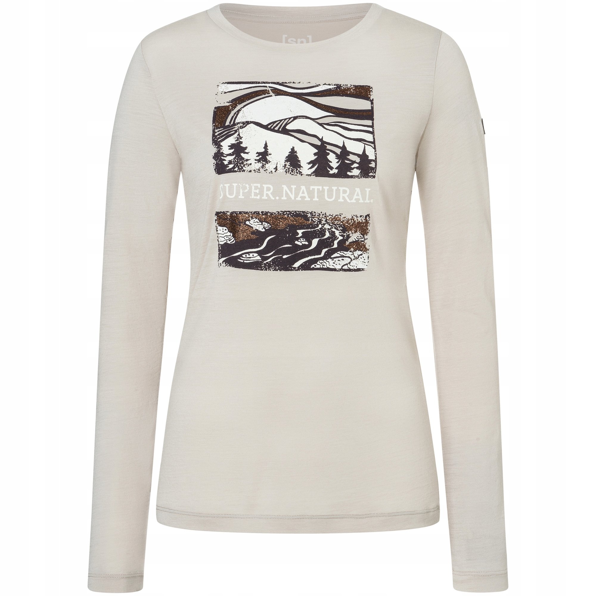 Koszulka damska longsleeve Super.natural W Great Bear River Ls szara r. Xs