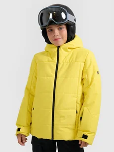 4F Kurtka narciarska membrana 5000 chłopięca - żółta 164 (13-14 lat) - Kurtki i kamizelki sportowe męskie - miniaturka - grafika 1