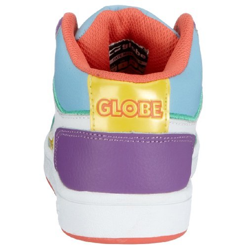 Globe Fate Mid-Girl GGFATEM, dziewczęce buty sportowe - skateboarding, biały - Biały Purple Whitemulti - 41 EU