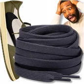 Akcesoria obuwnicze - Sznurówki Czarne Do Butów Płaskie Sznurowadła Mocny Splot Premium BOX 120cm - miniaturka - grafika 1