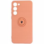 Etui i futerały do telefonów - Bizon Etui Case Silicone Ring Sq do Samsung Galaxy S23 Plus pomarańczowe - miniaturka - grafika 1