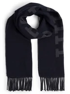 Apaszki i szaliki męskie - Tommy Hilfiger Męski wełniany szalik Mężczyźni Wełna niebieski|szary wzorzysty, ONE SIZE - miniaturka - grafika 1