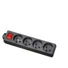 Elgotech Przedłużacz 4 gniazdowy z uziemieniem i z wyłącznikiem 3x1 5m Czarny EPS-405W-2 - Przedłużacze i rozgałęźniki - miniaturka - grafika 1