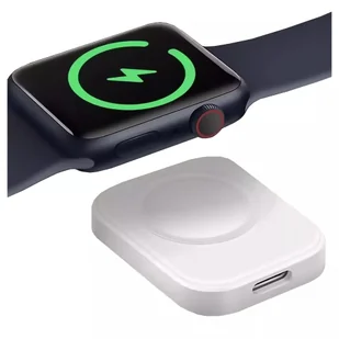 Ładowarka indukcyjna do Apple Watch Alogy Charger z portem USB-C mini ładowarka przenośna Biała - Ładowarki do telefonów Ładowarka indukcyjna do Apple Watch Alogy Charger z portem USB-C mini ładowarka przenośna Biała - Ładowarki do telefonów - miniaturka - grafika 1