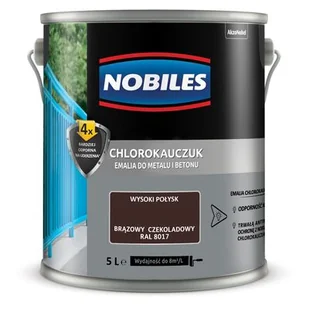 Nobiles Farba chlorokauczukowa Chlorokauczuk RAL 8017 5 l - Emalie - miniaturka - grafika 1