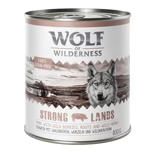 Wolf of Wilderness Adult, 24 x 800 g Strong Lands, wieprzowina - Mokra karma dla psów - miniaturka - grafika 2