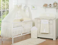 Pościel dla dzieci - Pościel 5-cz z moskitierą - Wiszące Serduszka kremowe - miniaturka - grafika 1