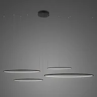 Lampy sufitowe - Altavola Design Ledowe Okręgi lampa wisząca 106W czarna LA084/CO4_100_in_4k_black - miniaturka - grafika 1