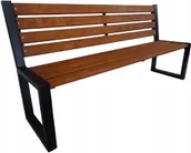 Wyposażenie miejsc publicznych - Ławka ogrodowa Karstal ławka stalowa ławka parkowa ławka ogrodowa meble ogrodowe drewniane oparcie LONDON 9525 - miniaturka - grafika 1
