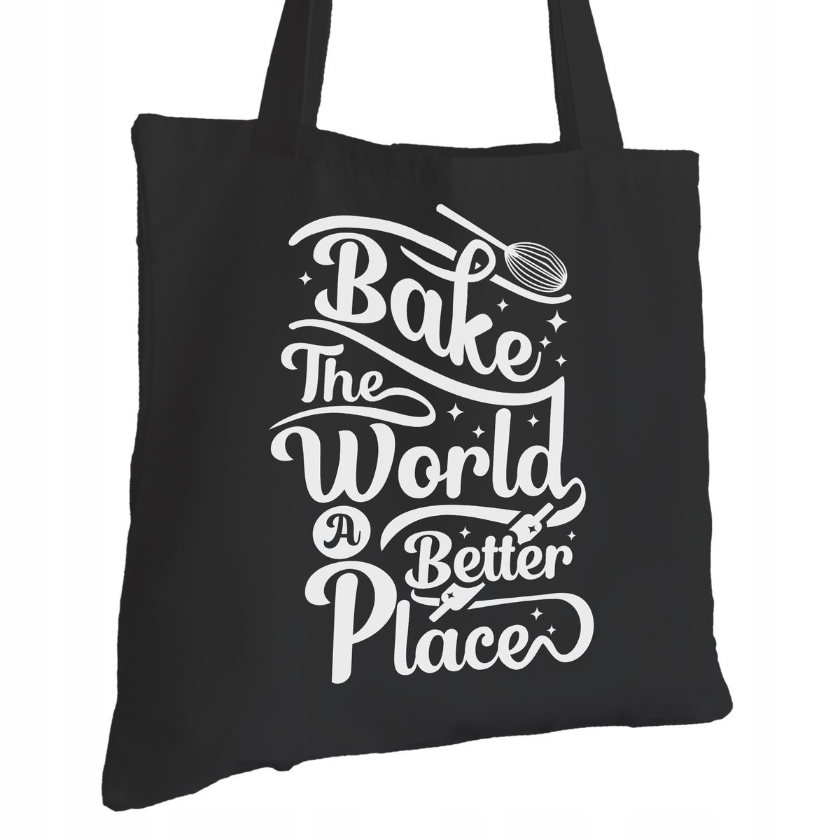 Torba Bawełniana dla Piekarza Czarna Na Prezent ekologiczna Trwały Nadruk