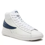 Sneakersy męskie - Sneakersy Fila Highflyer L Mid FFM0159.13044 White/Medieval Blue - miniaturka - grafika 1