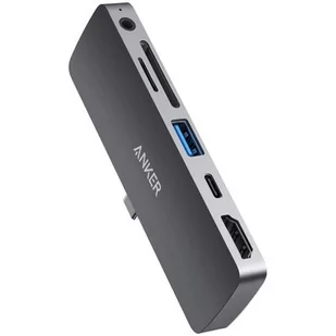 Anker Stacja/replikator Anker Anker PowerExpand Direct koncentrator USB-C 6-w-1 do iPada Pro z zasilaniem 60 W wejściem HDMI 4K przy 60 Hz wejściem audio 3,5 mm portem USB 3.0 gniazdem kart pamięci SD A83620A1 - Stacje dokujące i replikatory portów - miniaturka - grafika 1