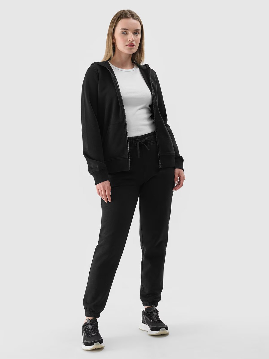 Spodnie dresowe joggery damskie 4F 4FWMM00TTROF1137-20S Czarny Roz. XS