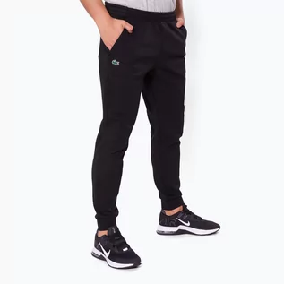 Spodnie sportowe męskie - Lacoste Spodnie tenisowe męskie C31 czarne XH9559 - grafika 1