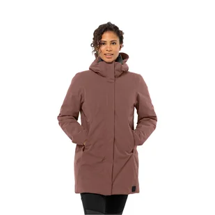 Damski płaszcz zimowy Jack Wolfskin SALIER COAT wild ginger - L - Kurtki damskie - miniaturka - grafika 1