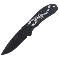Noże - Nóż składany Herbertz CJH Scorpion Black Aluminium, Black Blade (44067 - 217911) - miniaturka - grafika 1