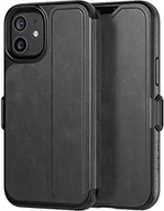 Etui i futerały do telefonów - tech21 EvoWallet do Apple iPhone 12 mini 5G - higienicznie czyste, antybakteryjne etui na telefon z ochroną przed upadkiem 3,6 m, czarne - miniaturka - grafika 1